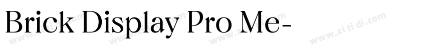 Brick Display Pro Me字体转换